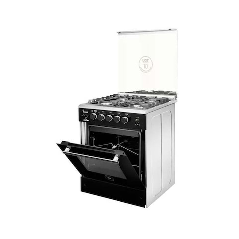 Unionaire i-Cook Gas Cooker 4 Burners 60 Cm Digital - Stainless Steel - C66SSGC447IFDSC2W
