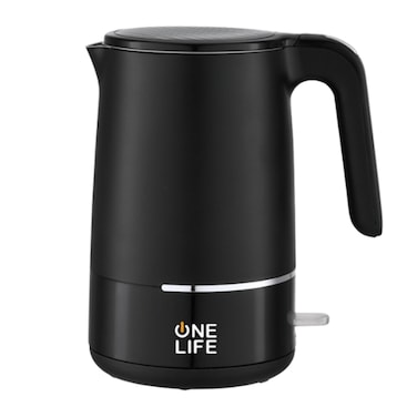غلاية مياه كهربائية وان لايف 1.7 لتر 2200 وات - أسود - EKM80BK