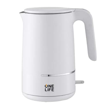 غلاية مياه كهربائية وان لايف 1.7 لتر 2200 وات - أبيض - EKM75WH
