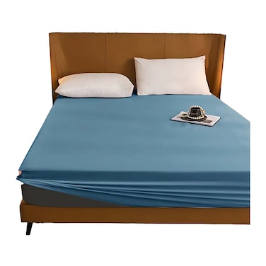 LC BED SHEET FITTED 120*200 LBLUE