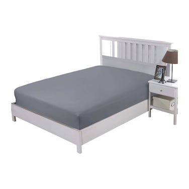 LC BED SHEET FITTED 120*200 GREY