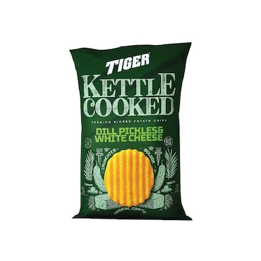 Tiger Kettle Cooked Chips with Pickles and Cheese