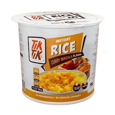 تيك تيك ارز سريع التحضير بطعم الكاري ماسالا - 90 جم