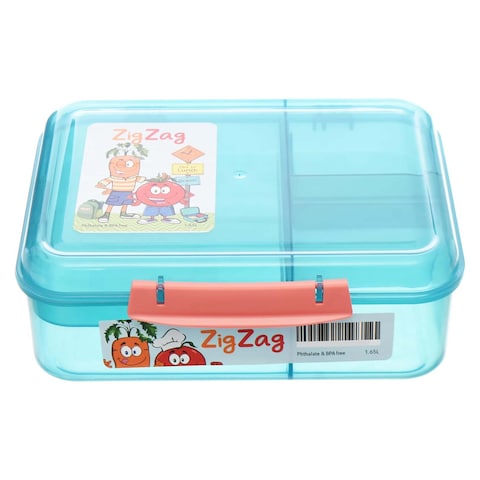 Zigzag Lunch Box - 1.65 Liter - Turquoise