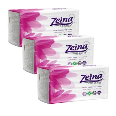 زينة مناديل وجه - 480 منديل - 3 عبوات