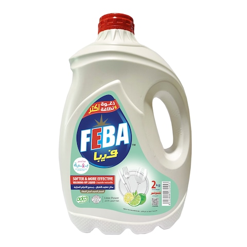 Feba Dishwashing Liquid - Apple Scent - 2 Liters