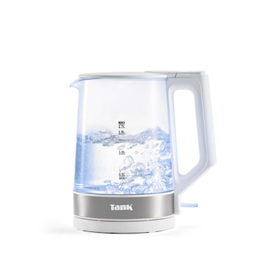 غلاية مياه كهربائية تانك زجاجيه 1.7 لتر 1850 وات - أبيض - KG-2318