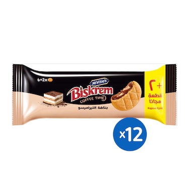 بسكويت بسكريم بالتيراميسو- 60 جرام - 8 قطع - 12 عبوه