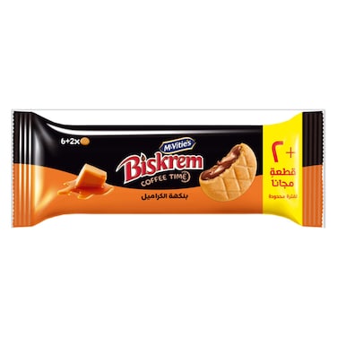 بسكويت بسكريم بالكراميل - 60 جرام - 8 قطع