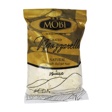 Mobi Natural Grated Mozzarella Cheese - 400 gm