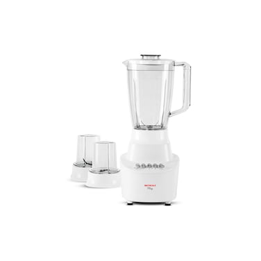 خلاط سوناي بلاي 3*1 مع 2 طحنة 400 وات 1.5 لتر - أبيض - MAR-2300