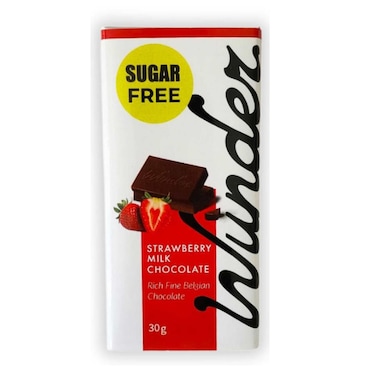 شوكولاتة وندر بالحليب والفراولة خالية من السكر - 30 جم