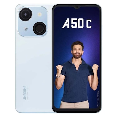 موبايل ايتل A50C - شاشة 6.56 بوصة 64 جيجابايت/2 جيجابايت ثنائي الشريحة بشبكة الجيل الرابع - أزرق