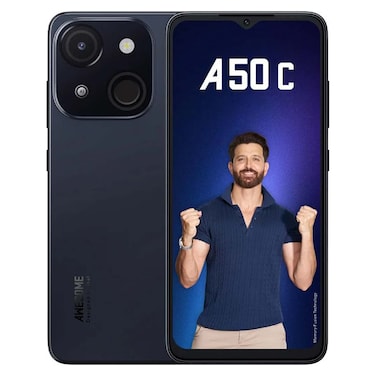 موبايل ايتل A50C - شاشة 6.56 بوصة 64 جيجابايت/2 جيجابايت ثنائي الشريحة بشبكة الجيل الرابع - أسود