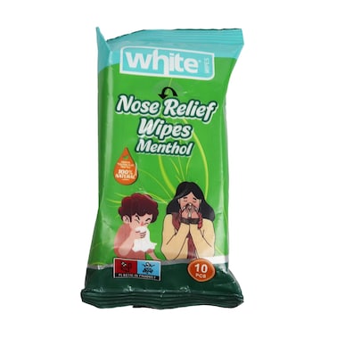 White Pocket Wet Wipes With Menthol - 10 Wipes
