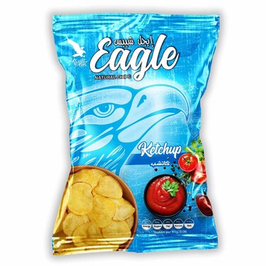رقائق بطاطس إيجل بالكاتشب - 150-160 جرام