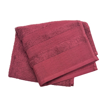 LC GOLD FACE TOWEL 50*90 BURGANDY