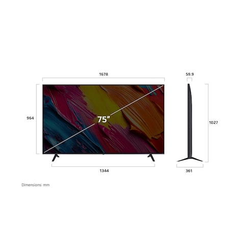 تلفزيون ال جي 75 بوصة 4K كيونيد فائق الدقة سمارت - 75QNED70A6A