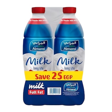 حليب المراعي كامل الدسم - 1.5 لتر - 4 زجاجات