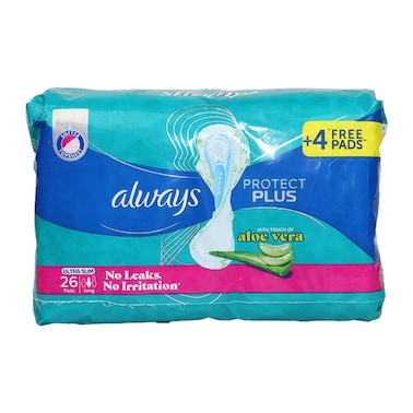 Always Protect Plus Pads with Aloe Vera - Long Ultra Slim - 26 Pads
