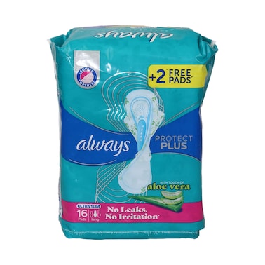 Always Protect Plus Pads with Aloe Vera - Long Ultra Slim - 16 Pads