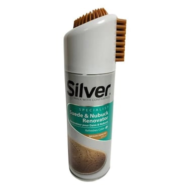 Silver Suede Shoe Polish Spray - Light Brown - 200ml