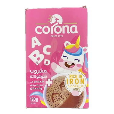 مشروب شوكولاتة كورونا غني بالحديد للأطفال - 120 جرام