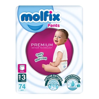 Molfix Diaper Premium Oxygen Technology - Size 3 - 74 Diaper