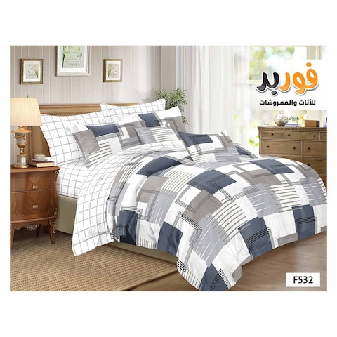 لحاف مايكروفايبر مطبوع فوربد - 235 * 235 سم - F532