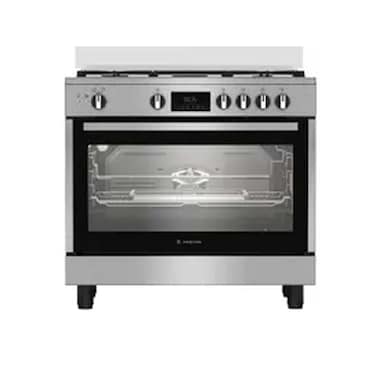 بوتاجاز أريستون غاز ٥ شعلات حديد زهر أمان كامل - 90 سم - فضى - ARR9GGF33229XEG