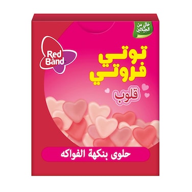 جيلي ريد باند توتي فروتي شكل قلوب - 18 جرام