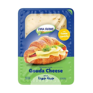 Dina Farms Gouda Cheese Slices with Cumin - 200gm