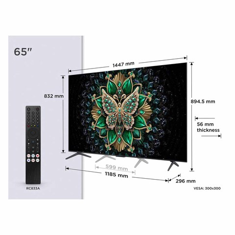 TCL QD-MINI LED TV 65C6K SM RC4K FL