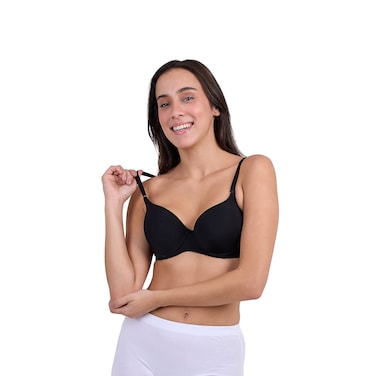 DICE WOMEN PUSH UP BRA BLACK 38 C