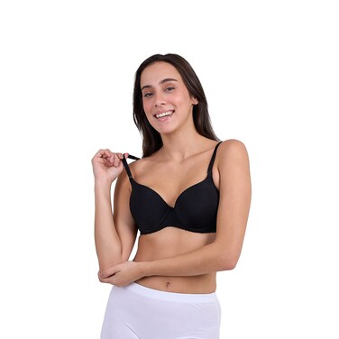 DICE WOMEN PUSH UP BRA BLACK 36 B