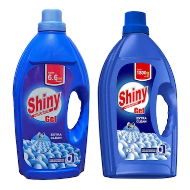 جل الغسالات الاوتوماتيك شايني بقوة الاكسجين - 3.3 لتر + جل بقوة الاكسجين - 900 مل