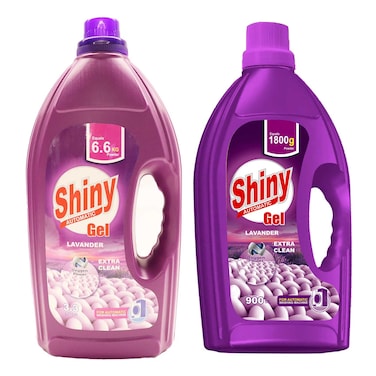 جل الغسالات الاوتوماتيك شايني برائحة اللافندر - 3.3 لتر + جل برائحة اللافندر - 900 مل