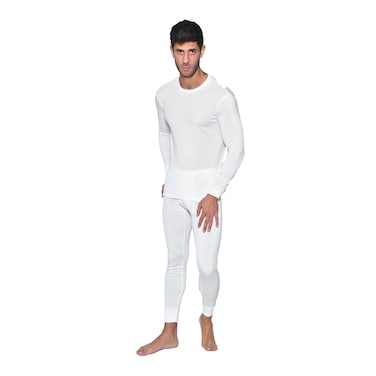 تيشرت تدفئة جيل بوليستر للرجال - ميديم - أبيض