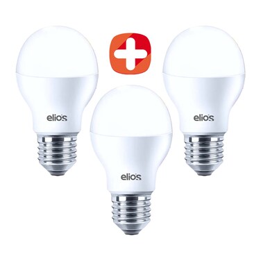 لمبة إليوس الترا ليد 9 واط - ضوء أبيض - 3 قطع