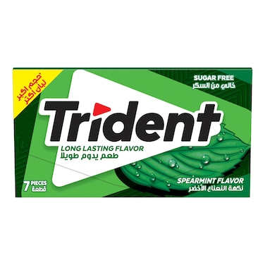 لبان ترايدنت بالنعناع خالي من السكر - 13.5 جم - 12 عبوة