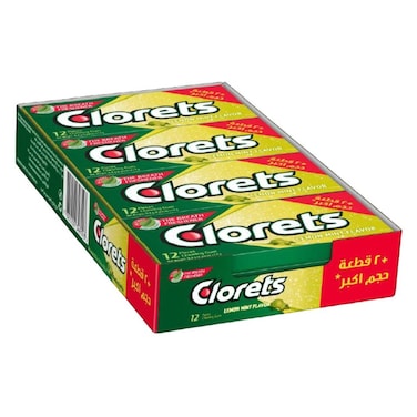 Clorets Lemon Mint Gum - 16.8 gm - 12 Pieces
