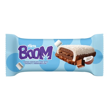 كيك الشوكولاتة تورتا بووم بجوز الهند والمارشميلو