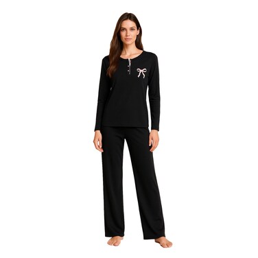 بيجامة نسائية فانيليا مقاس XL - اسود - 3407