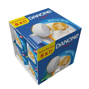 زبادي دانون سادة - 85 جرام - 8 قطع