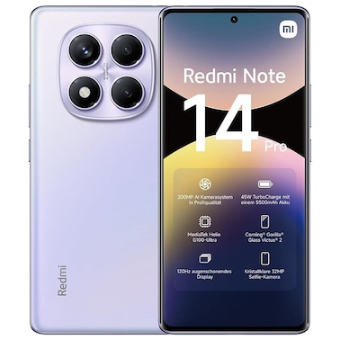 Xiaomi Redmi Note 14 Pro - 6.67-inch 256GB/8GB Dual SIM 4G Smartphone - Aurora Purple