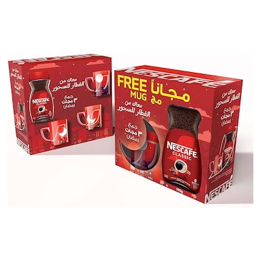 Nescafe Classic Jar 190gm + Free Red Mug
