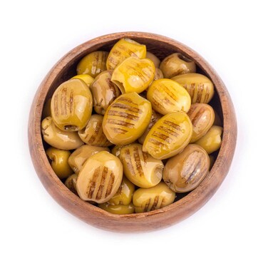 Grilled Green Olives