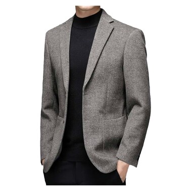 Silvanni Men Plain Blazer - Grey