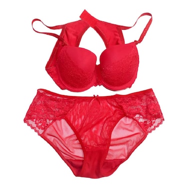 LASSO LINGERIE SET 2PCS RED L 935