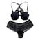 LASSO LINGERIE SET 2PCS BLACK L 929